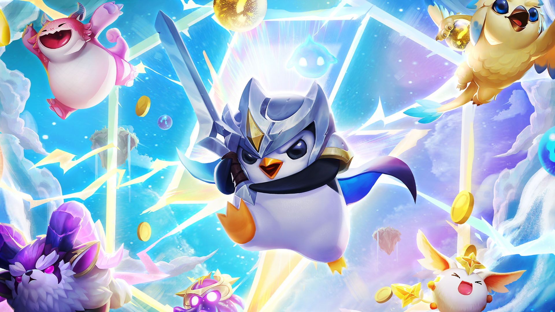 Pengu Holding a Sword Looking Determined